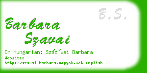 barbara szavai business card